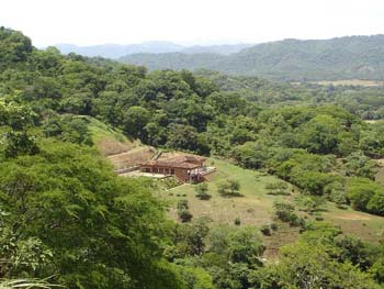 Vue des terrains de santa rosa, costa rica